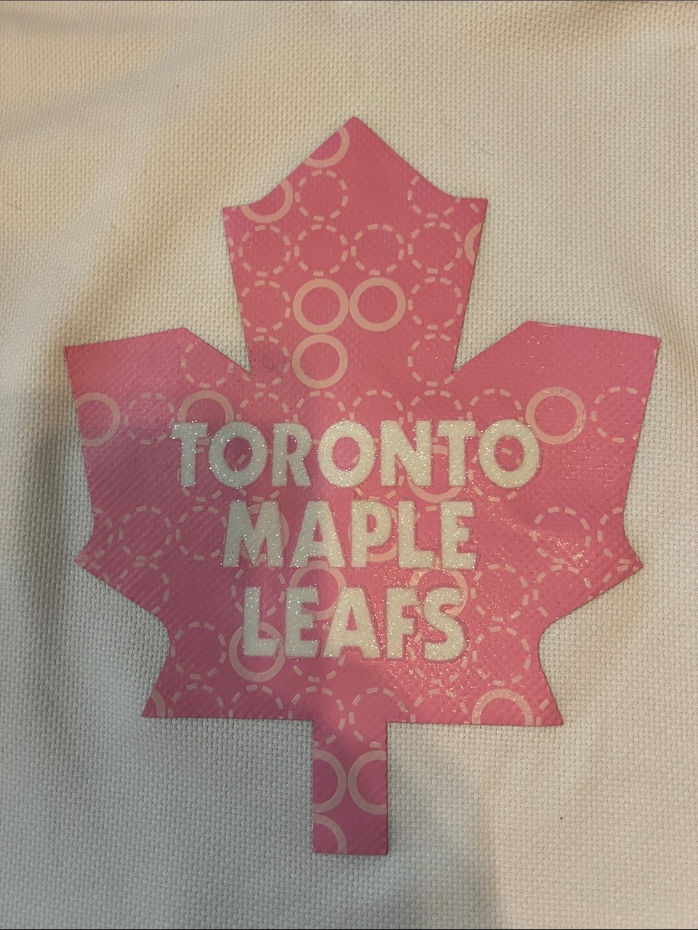 Reebok Pink and White Toronto Maple Leafs Hockey Jersey - Picture 3 of 5